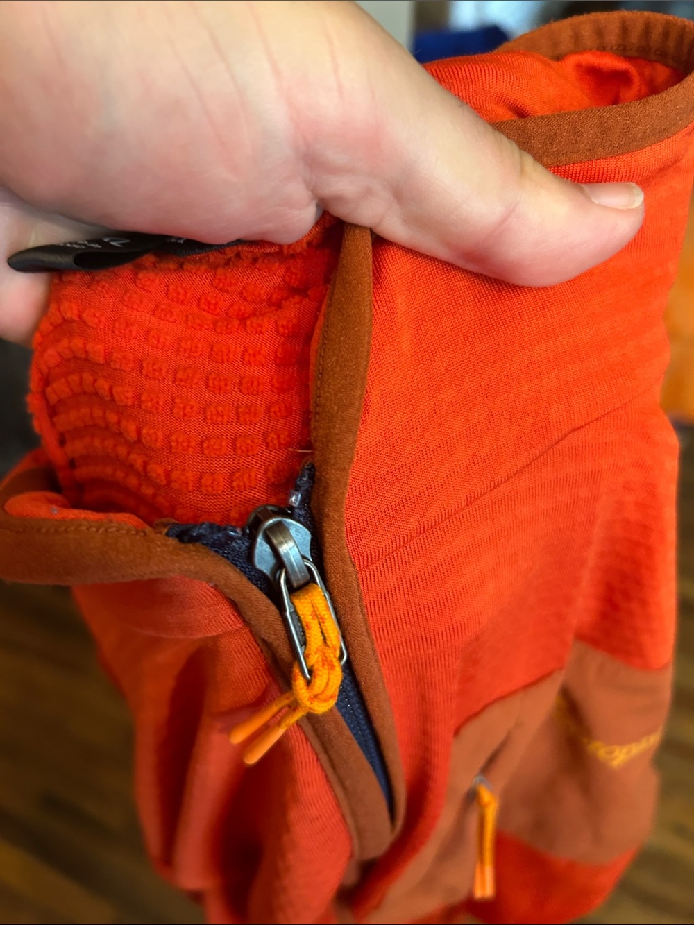 cotopaxi Orange and Brown Chest-Pocket Quarter-Zip Fleece - Picture 6 of 9